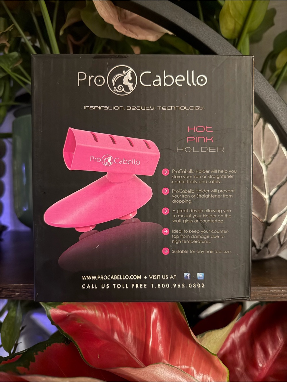 Hot pink Flat Iron Holder